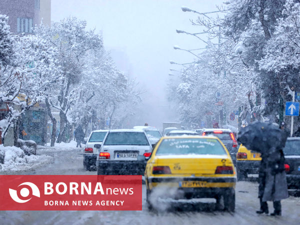 بارش شدید برف در اراک