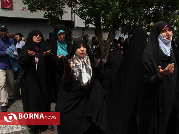 راهپیمایی نمازگزاران تهرانی در اعتراض به اقدام ترامپ