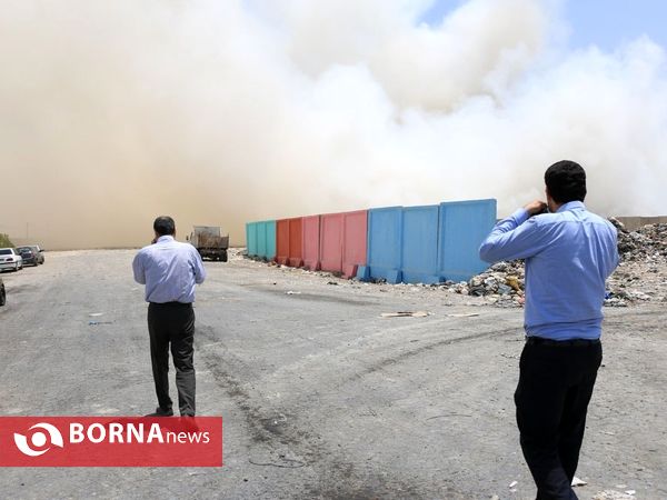 آتش سوزی در سایت دفع زباله سفیره اهواز
