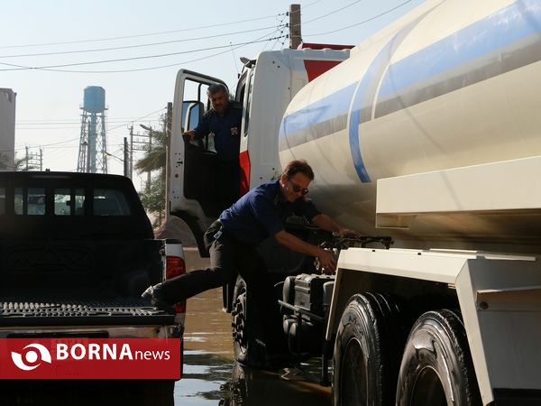 آبادان و خرمشهر پنج روز پس از بارندگی