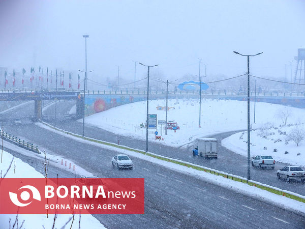 بارش شدید برف در اراک