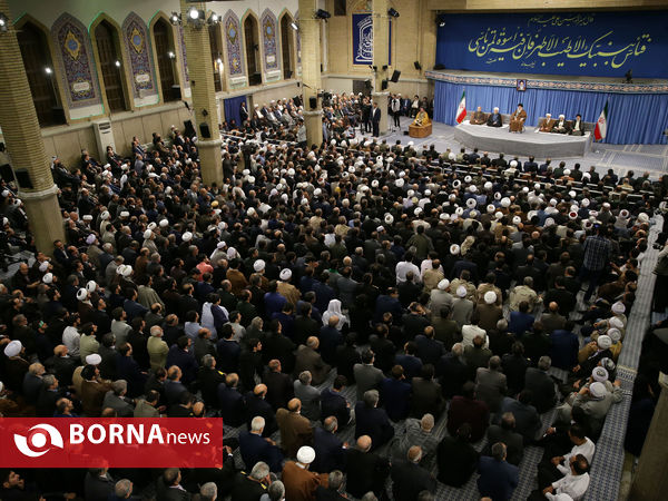 دیدار مسئولان نظام و میهمانان کنفرانس وحدت اسلامى‌ با رهبر انقلاب