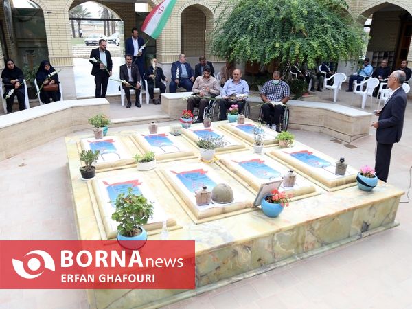 عطرافشانی یادمان شهدای گمنام ساری در هفته پارالمپیک