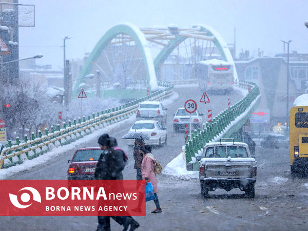 بارش شدید برف در اراک