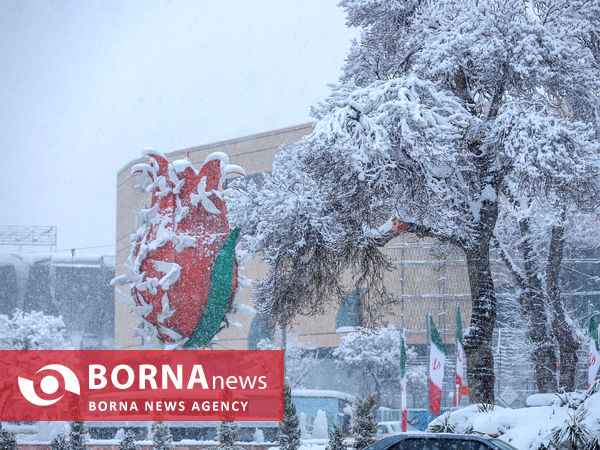 بارش شدید برف در اراک