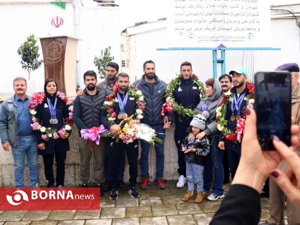 مراسم استقبال از قهرمانان آسیایی قایقرانی در بندرانزلی