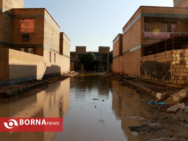 آبادان و خرمشهر پنج روز پس از بارندگی