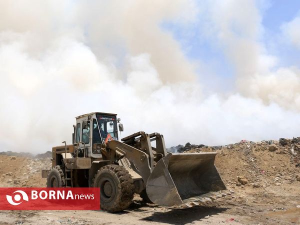 آتش سوزی در سایت دفع زباله سفیره اهواز