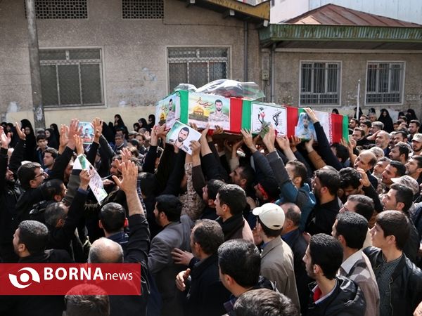 مراسم تشییع پیکر دو شهید گیلانی مدافع حرم