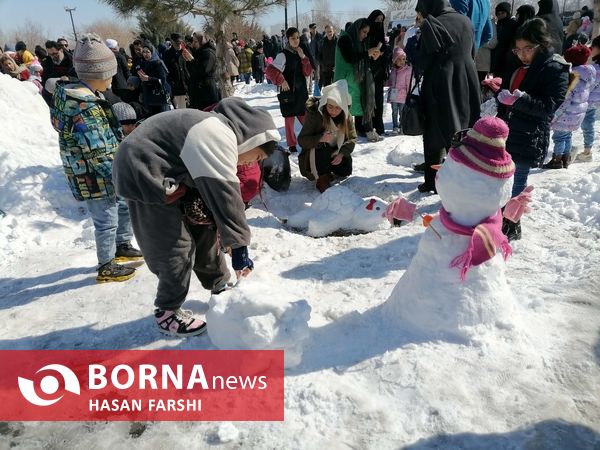 جشنواره آدم برفی در همدان