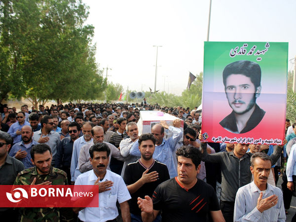 استقبال، تشییع و خاکسپاری پیکر 2 شهید شناسایی شده و 4 شهید گمنام در لامرد فارس