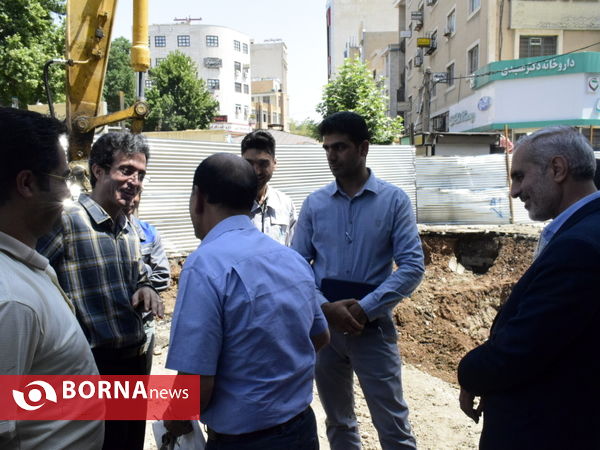 گزارش تصویری بازدید میدانی فرماندار کرمانشاه از پروژه حاشیه سازی آبشوران