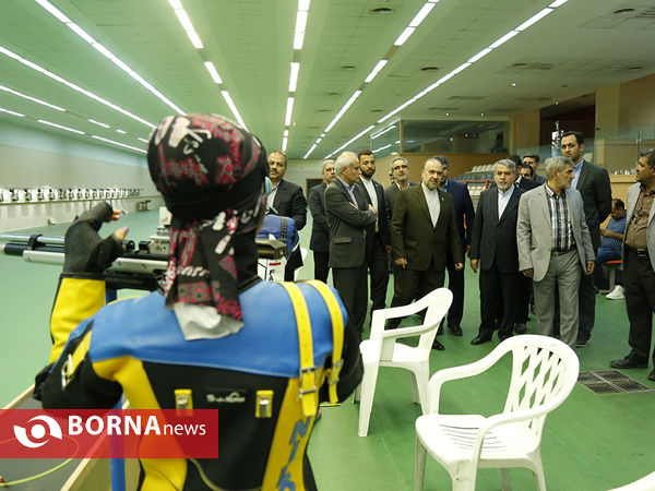 بازدید وزیر ورزش و جوانان از تمرین تیم ملی تیراندازی
