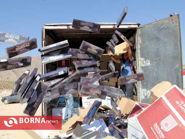 امحای 33 میلیون نخ سیگار قاچاق در شیراز