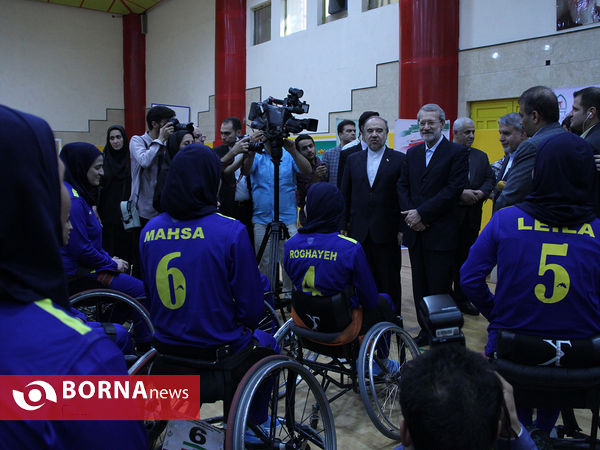 بازدید رییس مجلس و وزیر ورزش  و جوانان از اردوی تیم های جانبازان و معلولین