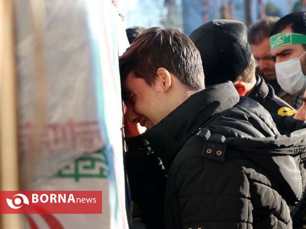 مراسم تشییع پیکر مطهر ۸ شهید گمنام در رشت