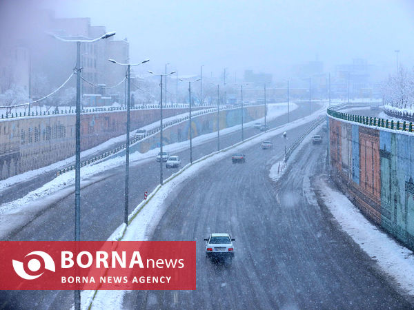 بارش شدید برف در اراک