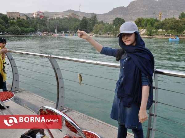 مسابقه ماهیگیری ورزشی در دریاچه کیو خرم آباد