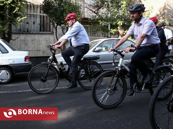 مراسم افتتاح 11 ایستاه دوچرخه سواری در تهران