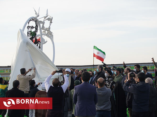 آیین رونمایی از المان شهید محسن فخری زاده