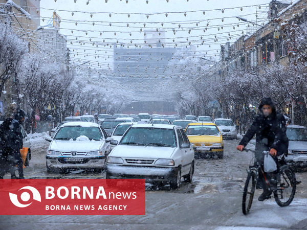 بارش شدید برف در اراک
