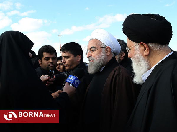 ورود رییس جمهوری به فرودگاه بين المللي شهيد هاشمي نژاد مشهد