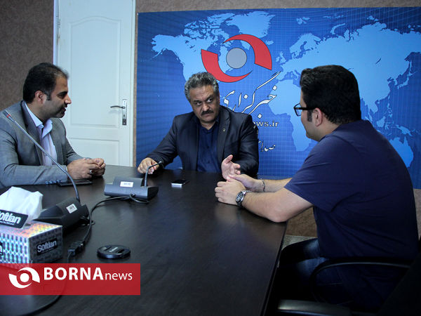 حضور " مسعود سلیمانی " رییس فدراسیون اسکواش در خبرگزاری برنا