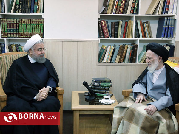 دیدار رئیس جمهور با مراجع در قم