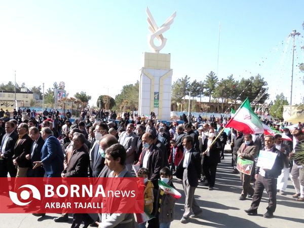 راه پیمایی 22 بهمن در زاهدان