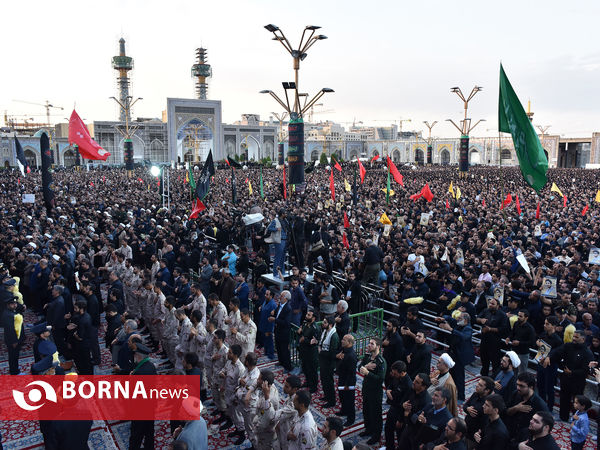 وداع با پیکر شهید حججی در حرم مطهر رضوی