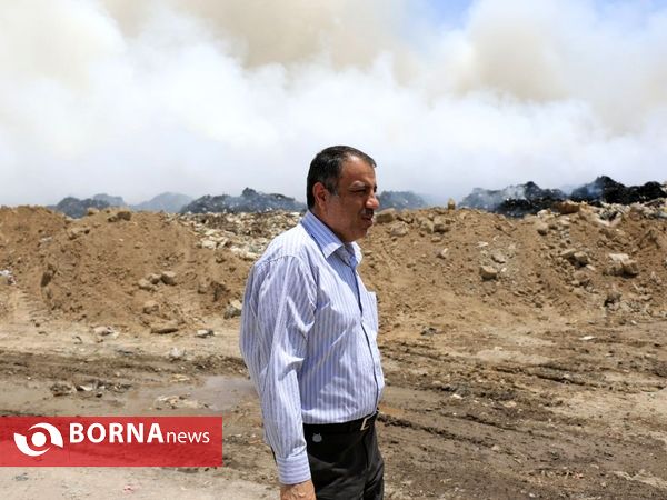 آتش سوزی در سایت دفع زباله سفیره اهواز