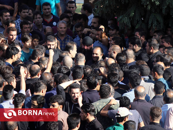 مراسم تشییع پیکر بیت الله عباسپور قهرمان پرورش اندام جهان