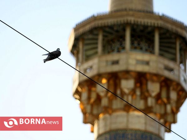 آيين تعويض پرچم گنبد منور رضوی