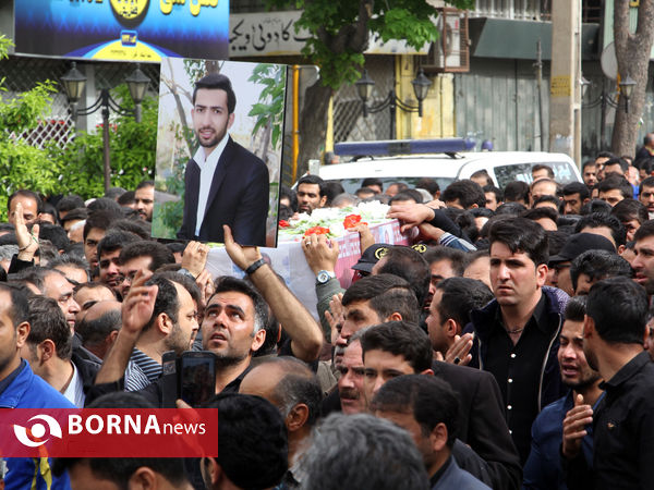 آیین تشییع جان باختگان سقوط هلی‌کوپتر اورژانس فارس