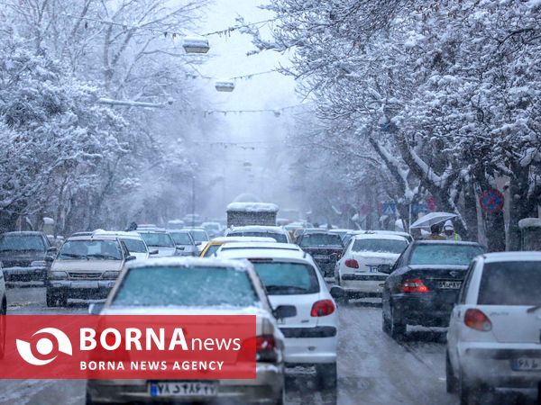 بارش شدید برف در اراک