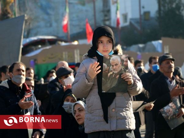 مراسم تشییع پیکر مطهر ۸ شهید گمنام در رشت