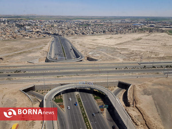 تصاویر هوایی از قم در نخستین روز از سال 1400