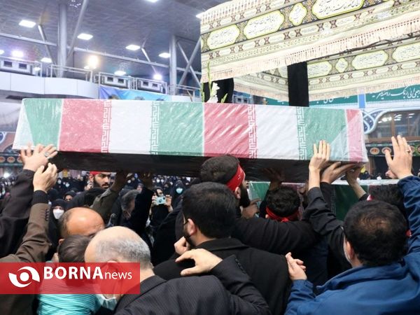 مراسم وداع با شش شهید گمنام در رشت