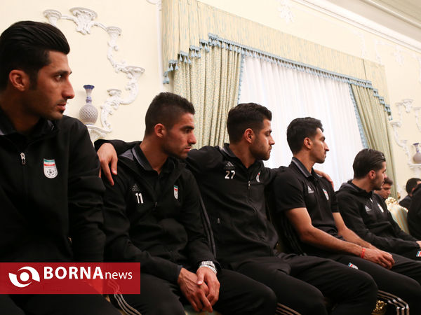 دیدار تیم ملی فوتبال با دکتر روحانی