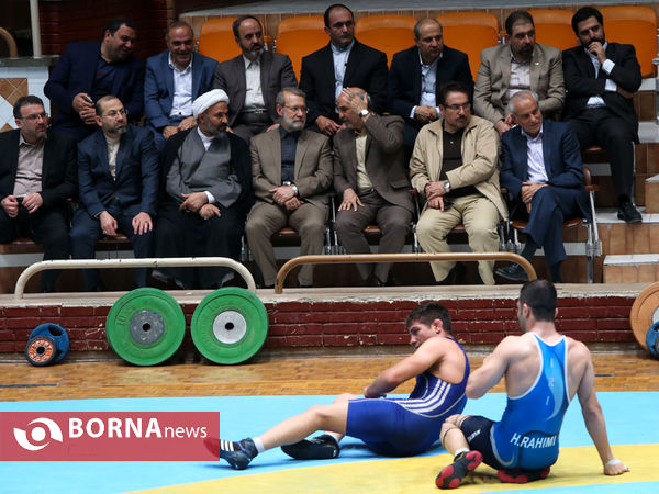 بازدید رییس مجلس و وزیر ورزش و جوانان از اردوی تیم ملی کشتی