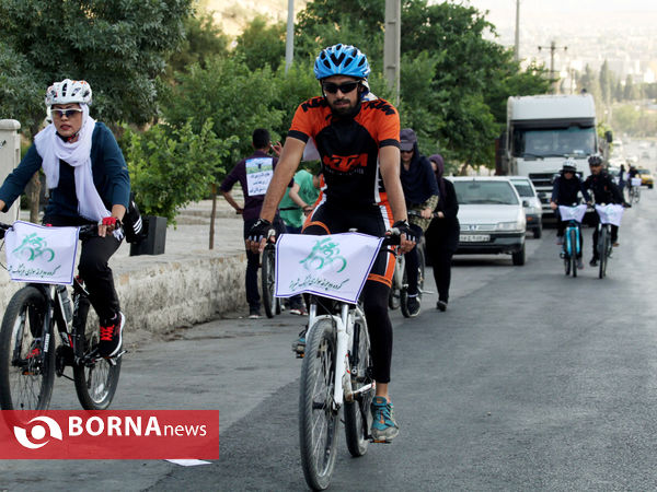 دوچرخه سواری سازمان های مردم نهاد جوانان فارس به مناسبت هفته محیط زیست