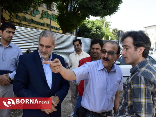 گزارش تصویری بازدید میدانی فرماندار کرمانشاه از پروژه حاشیه سازی آبشوران