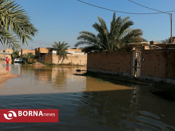 آبادان و خرمشهر پنج روز پس از بارندگی