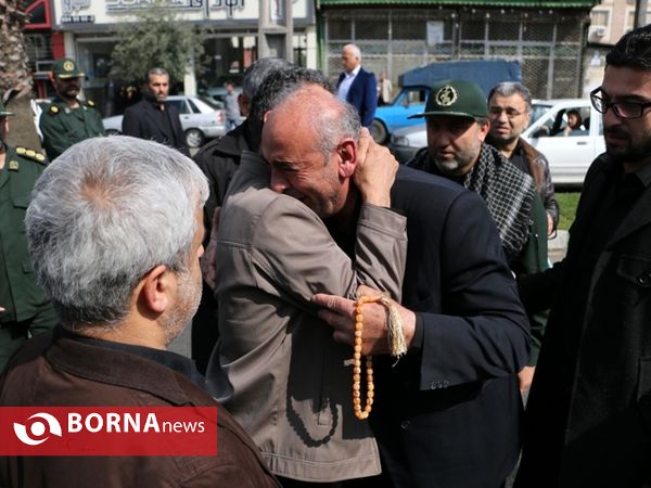 مراسم تشییع پیکر دو شهید گیلانی مدافع حرم