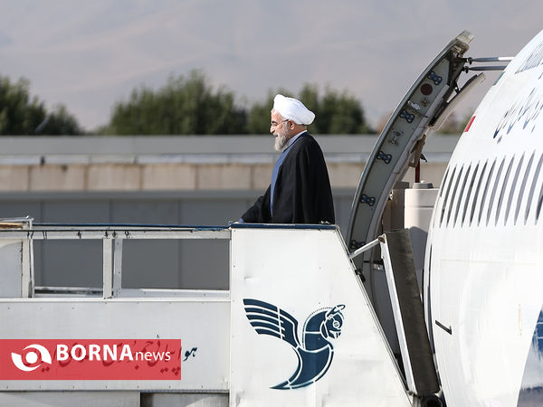 ورود رئیس جمهوری  به استان همدان