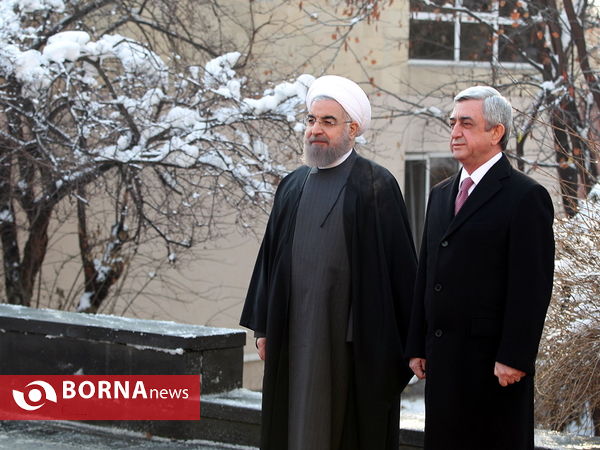 استقبال رسمی رییس جمهوری ارمنستان از دکتر روحانی