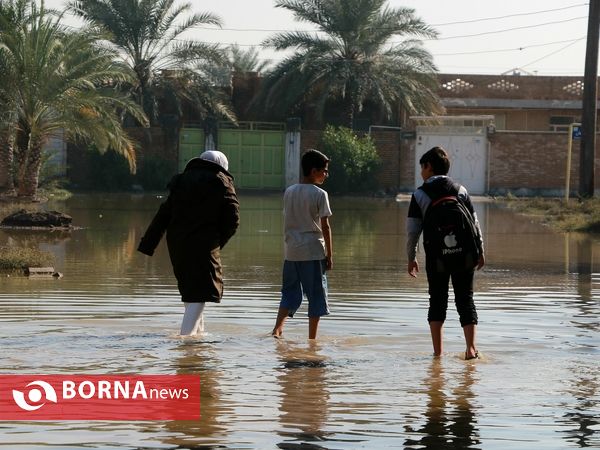 آبادان و خرمشهر پنج روز پس از بارندگی