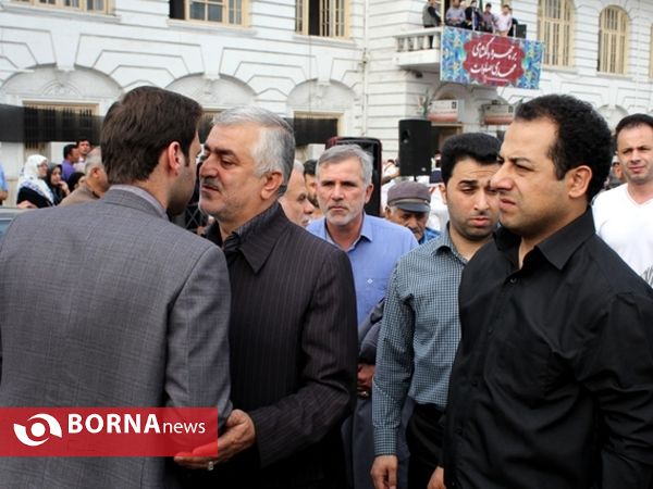 تشییع پیکر جان‌باختگان گیلانی فاجعه منا در رشت