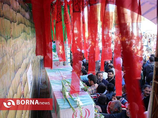 تشییع 94 شهید گمنام کاروان شاهدان بصیر در فسا،سروستان،خرامه