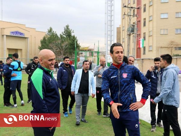 در حاشیه تمرینات تیم فوتبال سپیدرود رشت در اصفهان